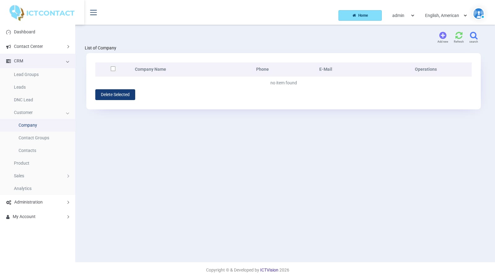 ICTCRM Company list